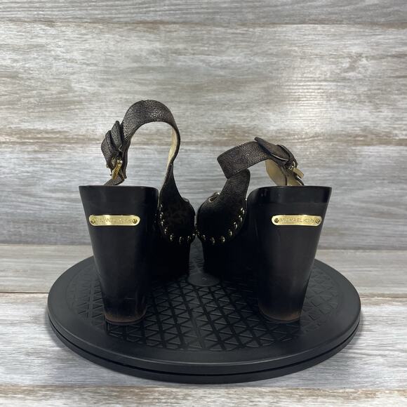 MICHAEL Michael Kors Women's Studied wooden Wedges Size 9 M - Picture 4 of 9